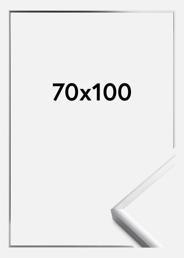Cornice Poster Frame Aluminum Vetro acrilico Argento 70x100 cm