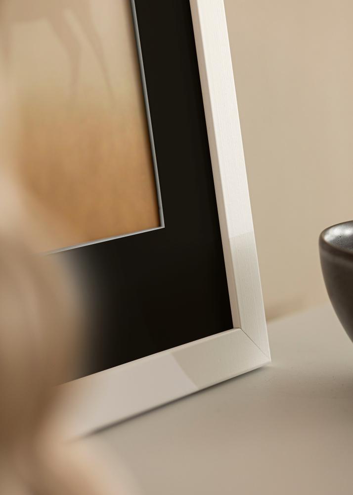 Cornice Trendline Bianco 35x45 cm - Passe-partout Nero 24x34 cm
