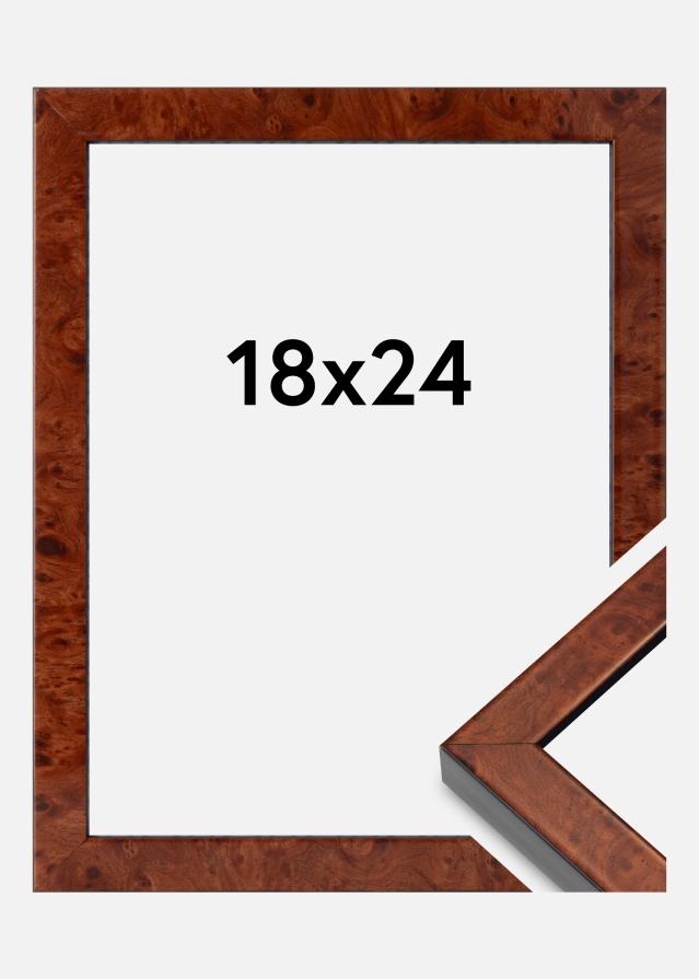 Cornice Hermes Vetro Acrilico Burr Walnut 18x24 cm