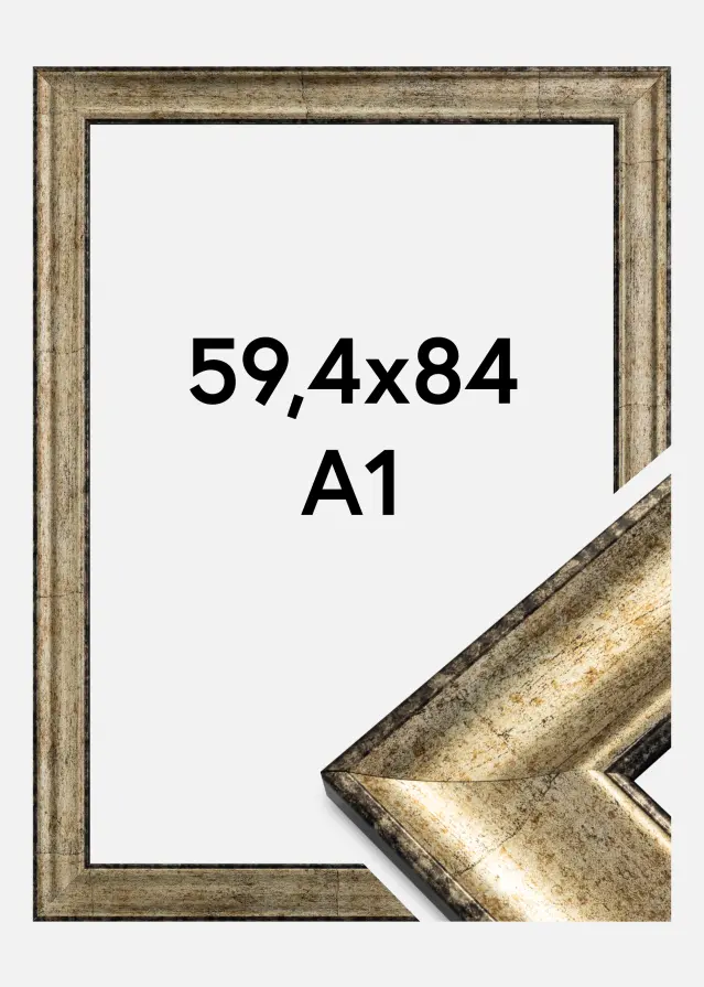 Cornice Saltsjöbaden Vetro acrilico Oro antico 59,4x84,1 cm (A1)