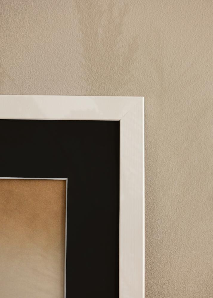 Cornice Trendline Bianco 35x45 cm - Passe-partout Nero 24x34 cm