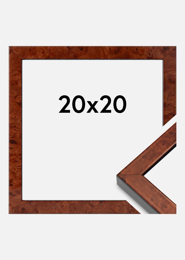 Cornice Hermes Vetro Acrilico Burr Walnut 20x20 cm