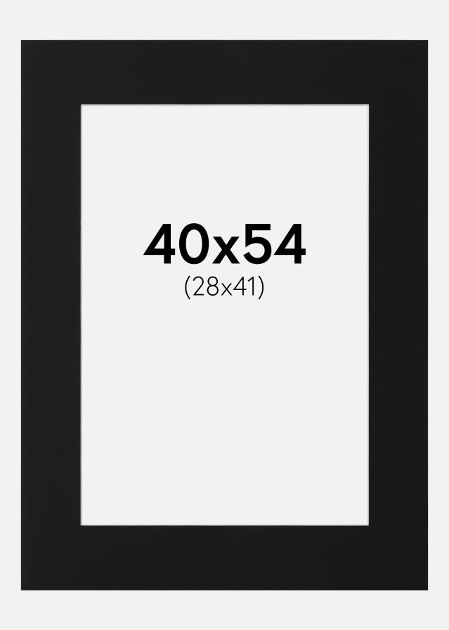 Passe-partout Nero Standard (Bordo interno bianco) 40x54 cm (28x41)