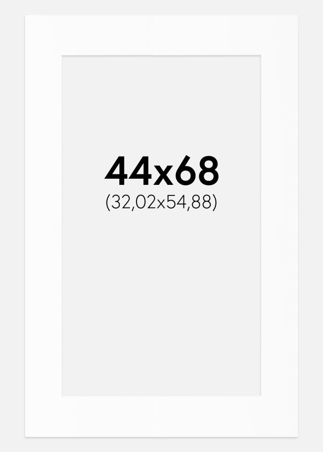 Passe-partout Bianco Standard (Bordo interno bianco) 44x68 cm (32,02x54,88)