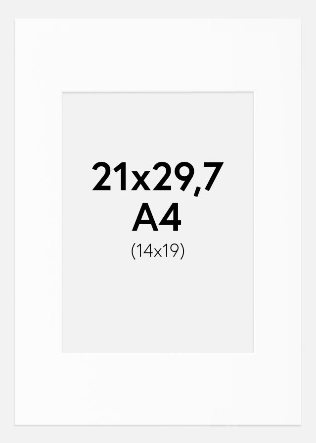 Passe-partout Canson Bianco (Bordo interno bianco) A4 21x29,7 cm (14x19)