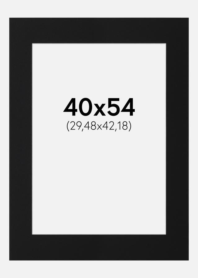 Passe-partout Nero Standard (Bordo interno bianco) 40x54 cm (29,48x42,18)