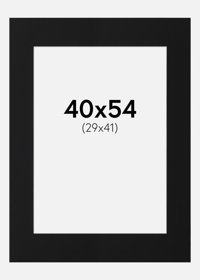 Passe-partout Nero Standard (Bordo interno bianco) 40x54 cm (29x41)