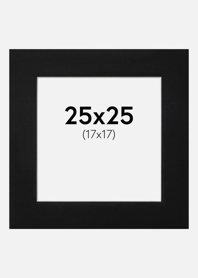 Passe-partout Nero Standard (Bordo interno bianco) 25x25 cm (17x17)
