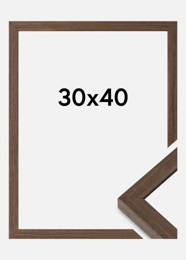 Cornice Hermes Vetro Acrilico Noce 30x40 cm