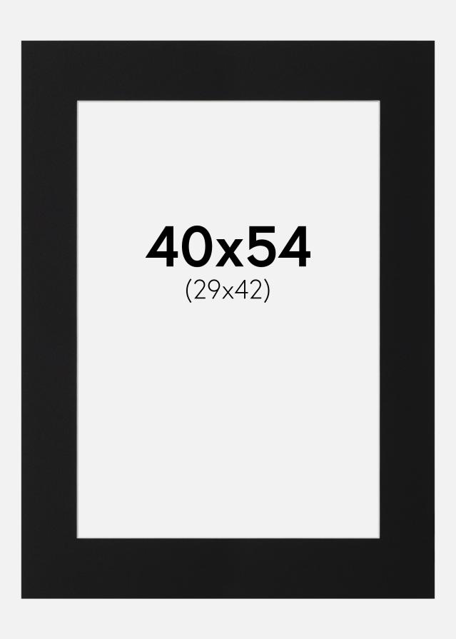 Passe-partout Nero Standard (Bordo interno bianco) 40x54 cm (29x42)