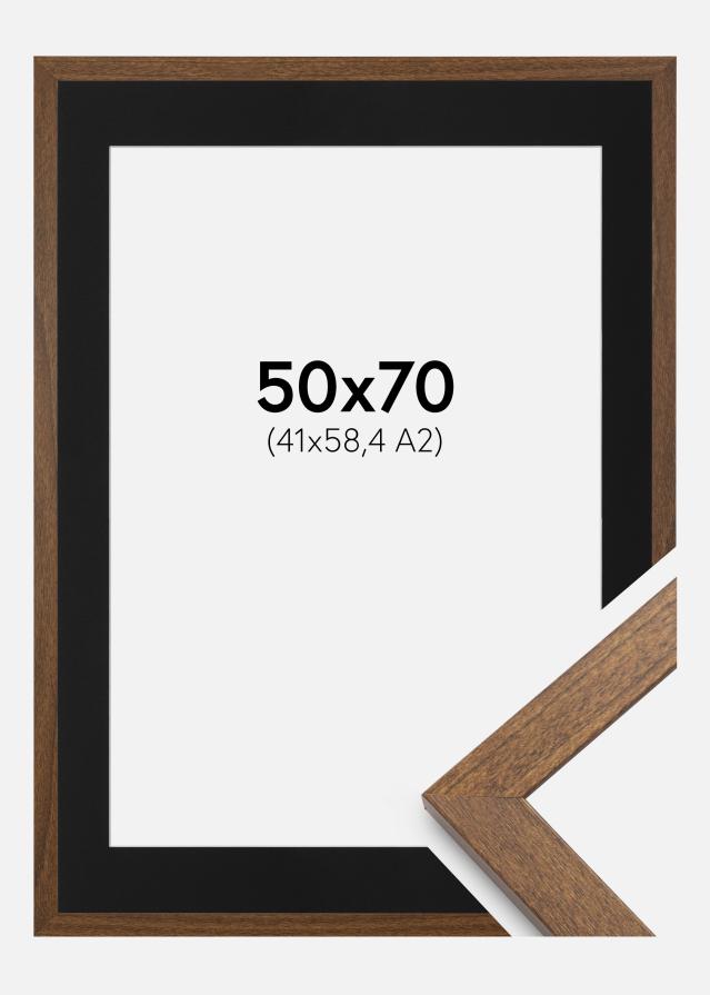 Cornice Stilren Warm Brown 50x70 cm - Passe-partout Nero 42x59,4 cm (A2)