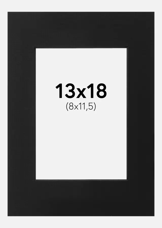 Passe-partout Nero (Bordo interno nero) 13x18 cm (8x11,5)