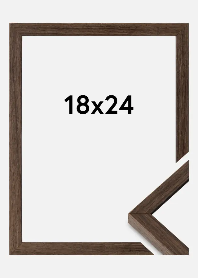 Cornice Ares Vetro Acrilico Noce 18x24 cm