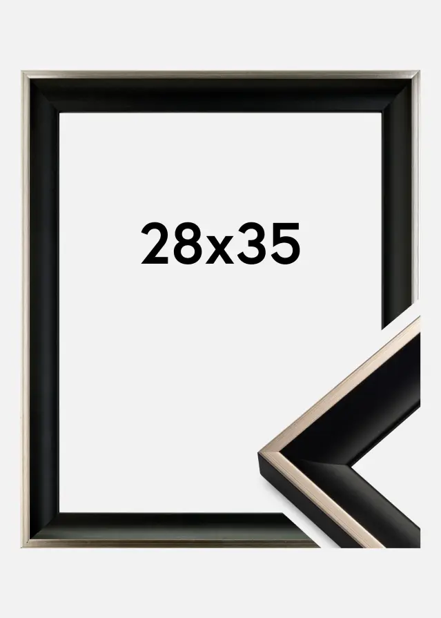 Cornice Öjaren Nero-argento 28x35 cm