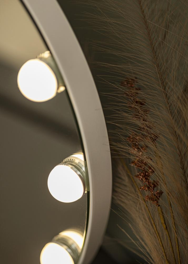 KAILA Specchio per trucco V Bianco - 50x48 cm