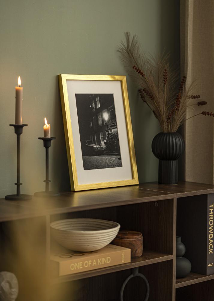 Blocky Oro 85x115 cm - Passe-partout Bianco 70x100 cm