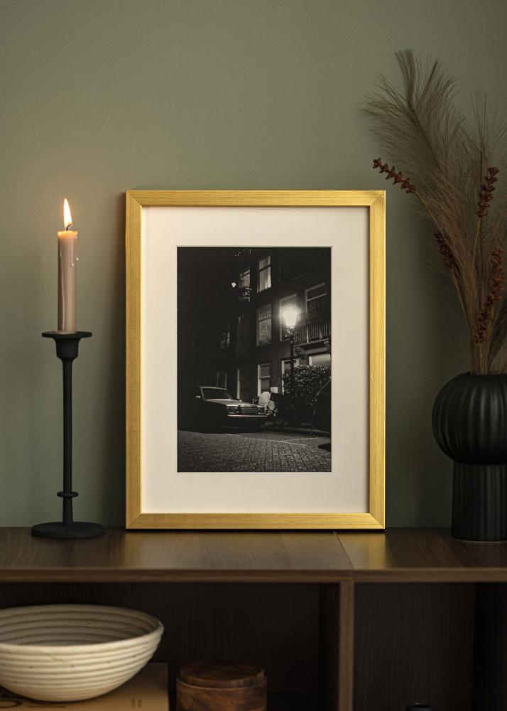 Blocky Oro 85x115 cm - Passe-partout Bianco 70x100 cm