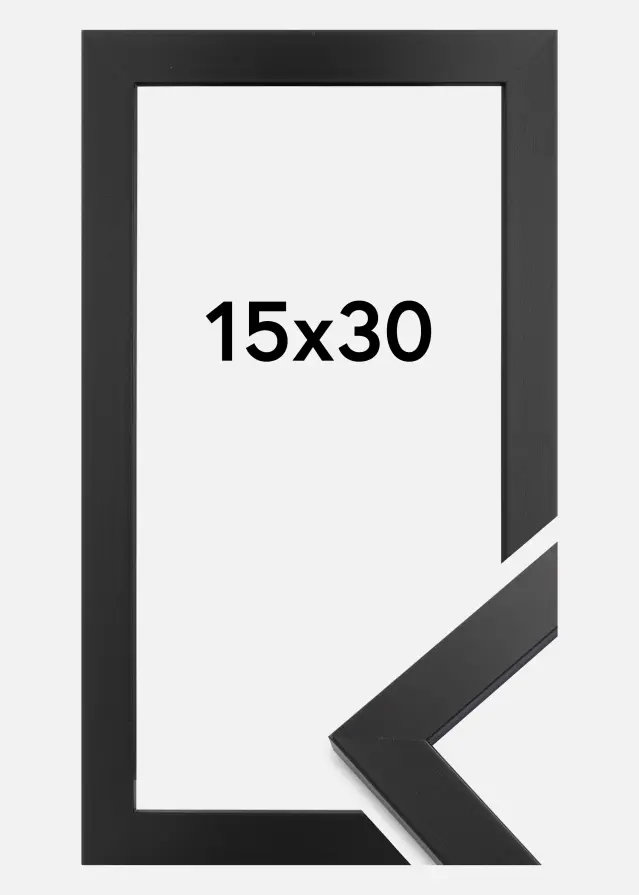 Cornice Black Wood Vetro acrilico 15x30 cm
