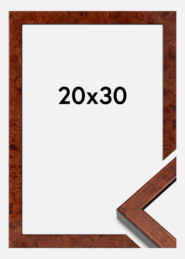 Cornice Hermes Vetro Acrilico Burr Walnut 20x30 cm