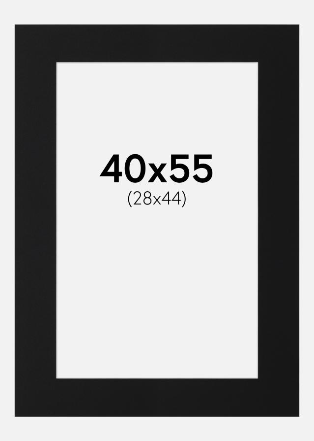 Passe-partout Nero Standard (Bordo interno bianco) 40x55 cm (28x44)