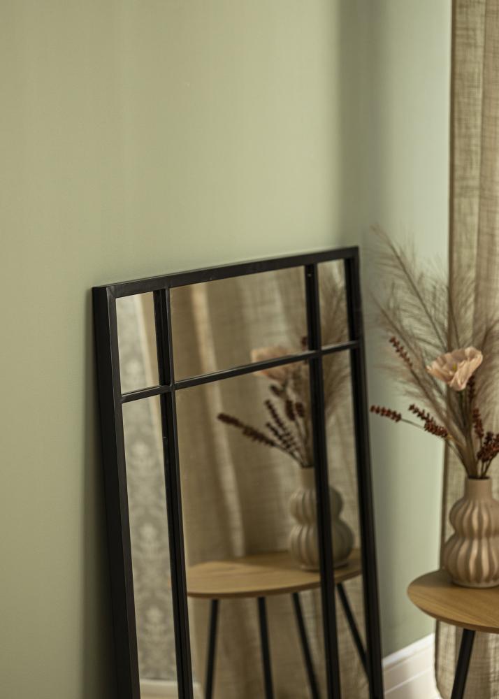 Specchio Window Nero 70x100 cm