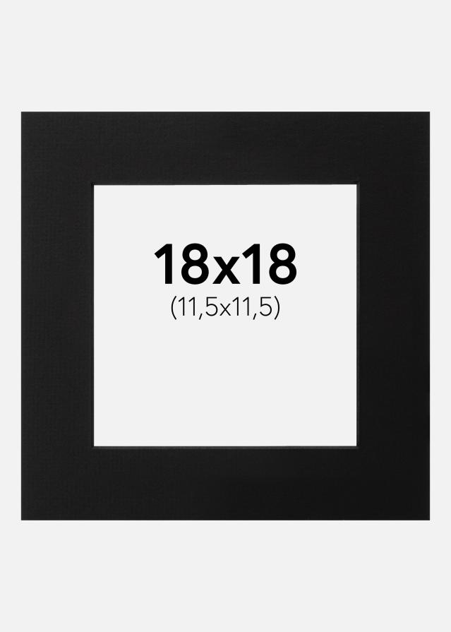 Passe-partout Nero (Bordo interno nero) 18x18 cm (11,5x11,5)