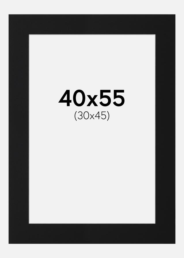 Passe-partout Nero Standard (Bordo interno bianco) 40x55 cm (30x45)