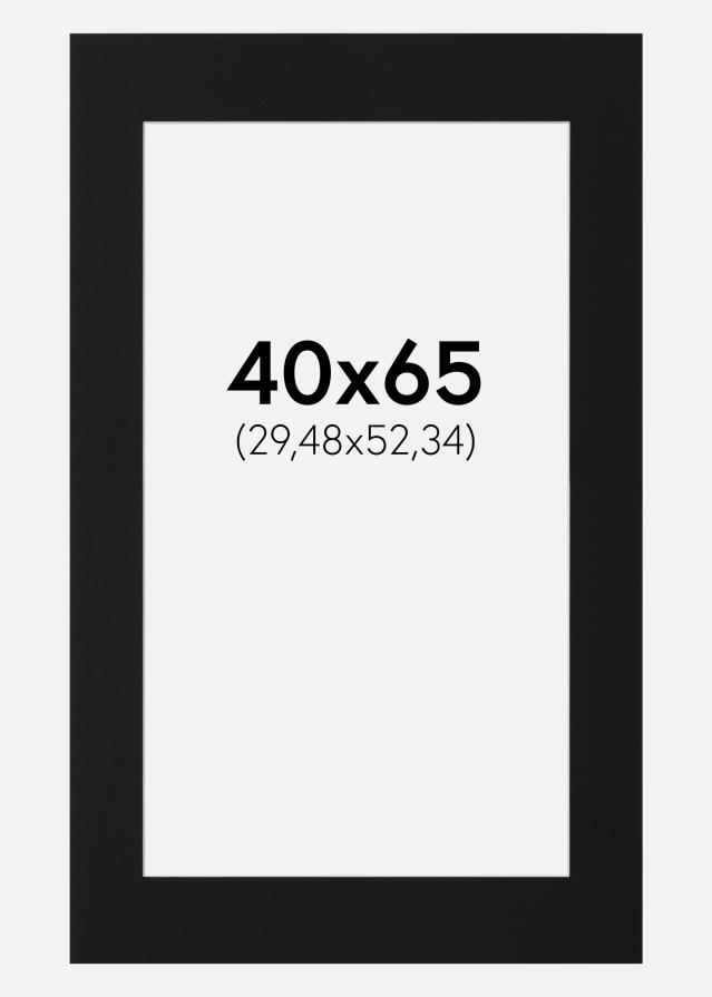 Passe-partout Nero Standard (Bordo interno bianco) 40x65 cm (29,48x52,34)