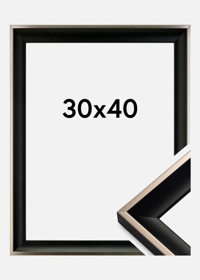 Cornice Öjaren Nero-argento 30x40 cm