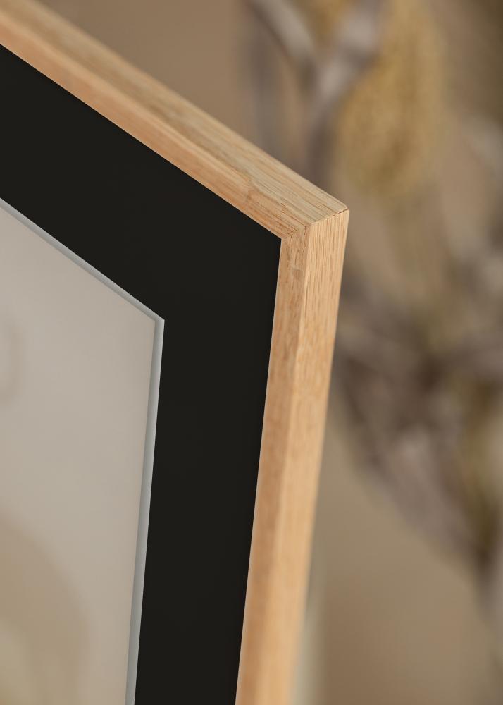 Cornice Quercia Sottile 20x30 cm - Passe-partout Nero 15x21 cm (A5)
