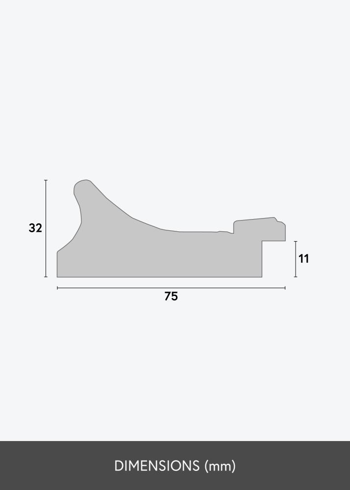 Cornice Camden Argento - Dimensioni personalizzabili