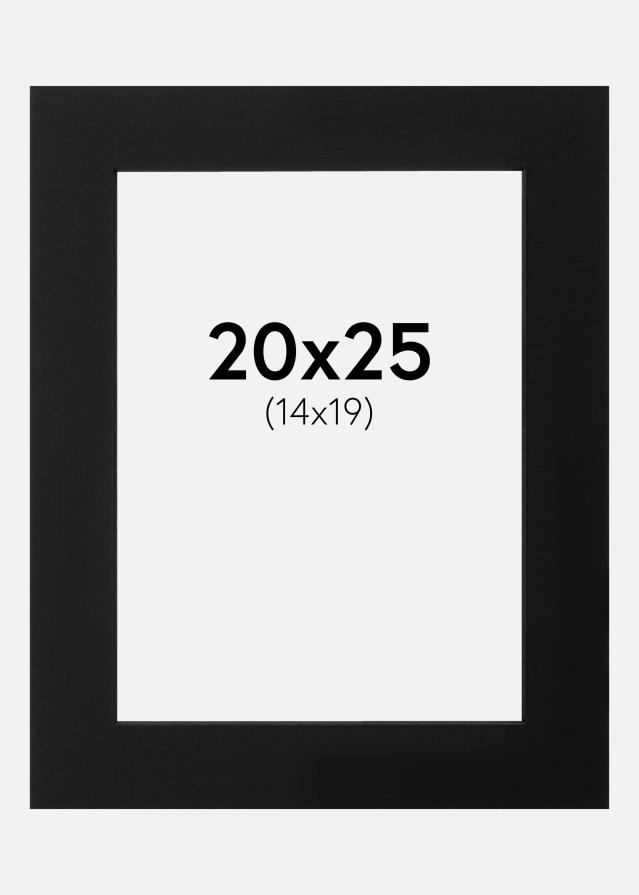 Passe-partout Nero (Bordo interno nero) 20x25 cm (14x19)