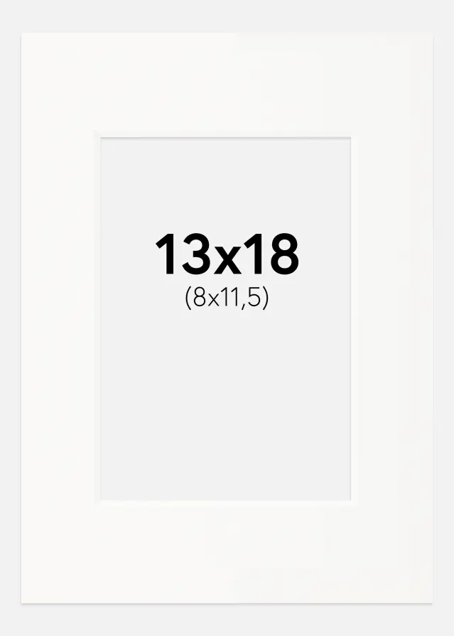 Passe-partout Offwhite (Bordo interno bianco) 13x18 cm (8x11,5)