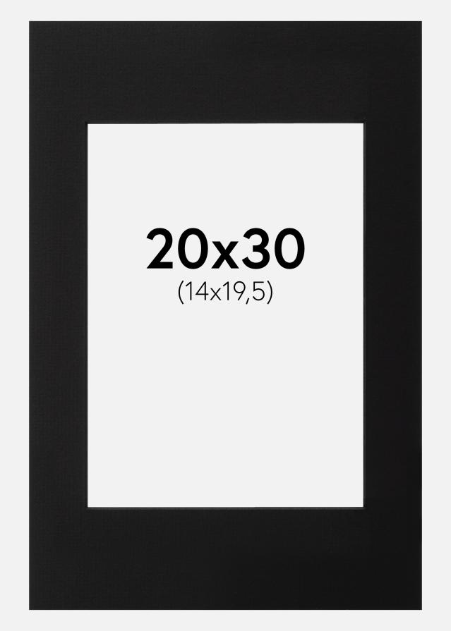 Passe-partout Nero (Bordo interno nero) 20x30 cm (14x19,5)