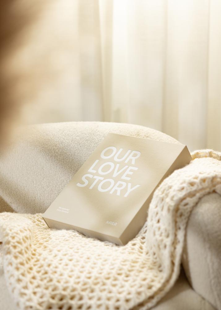 KAILA OUR LOVE Story Grey - Coffee Table Photo Album (60 Pagine nere)