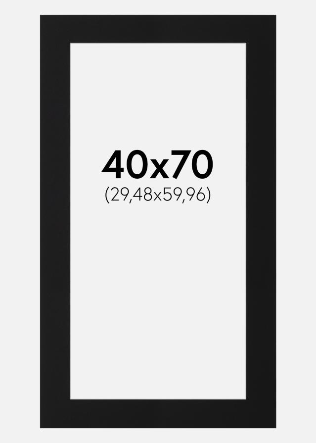 Passe-partout Nero Standard (Bordo interno bianco) 40x70 cm (29,48x59,96)