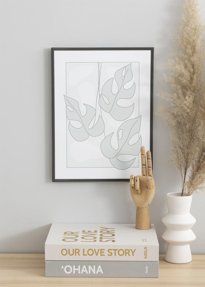 Cornice New Lifestyle Grigio scuro 30x40 cm - Passe-partout Nero 18x27 cm