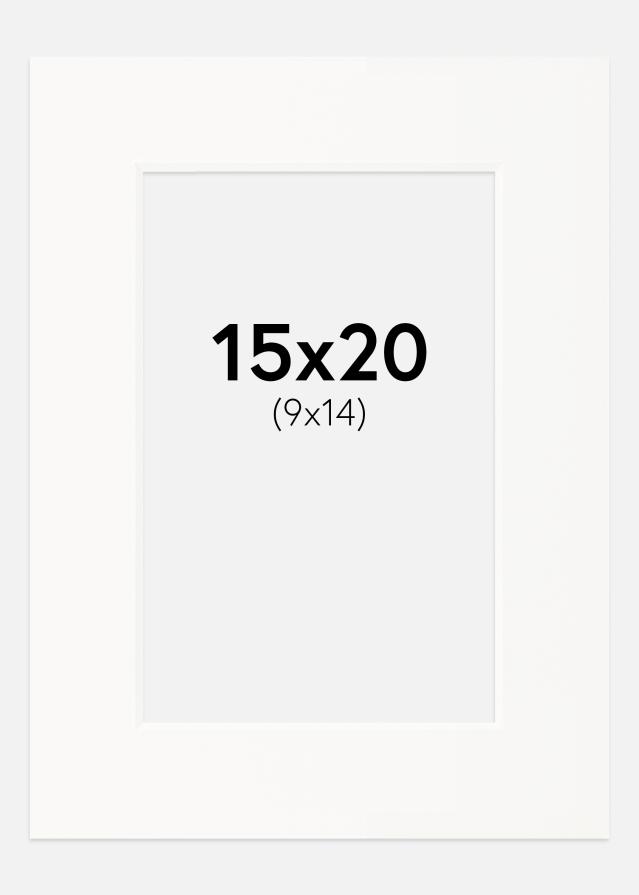 Passe-partout Offwhite (Bordo interno bianco) 15x20 cm (9x14)