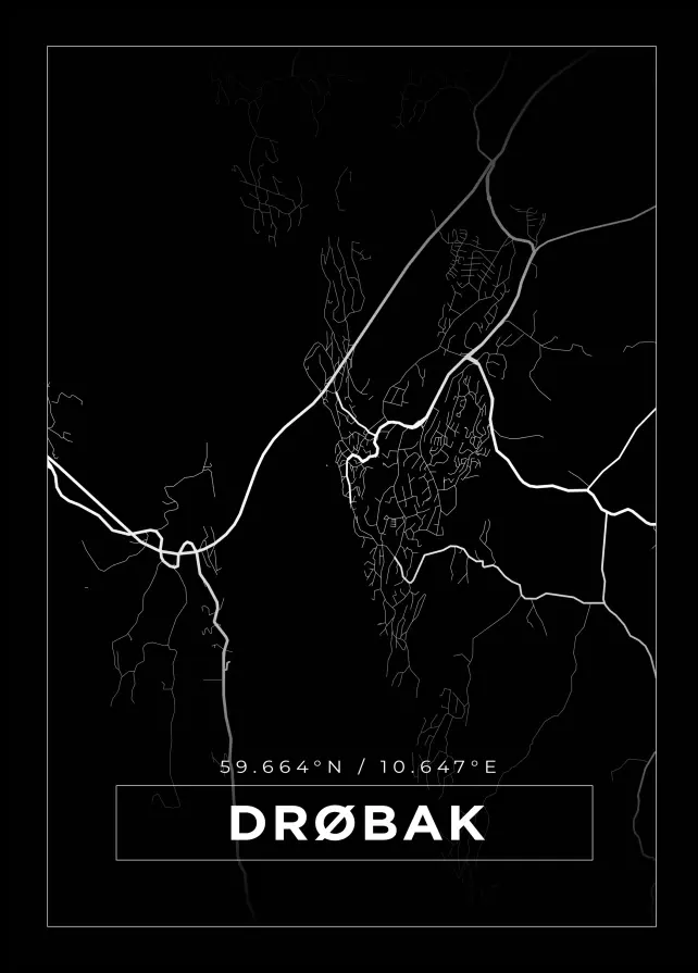 Mappa - Drøbak - Poster nero