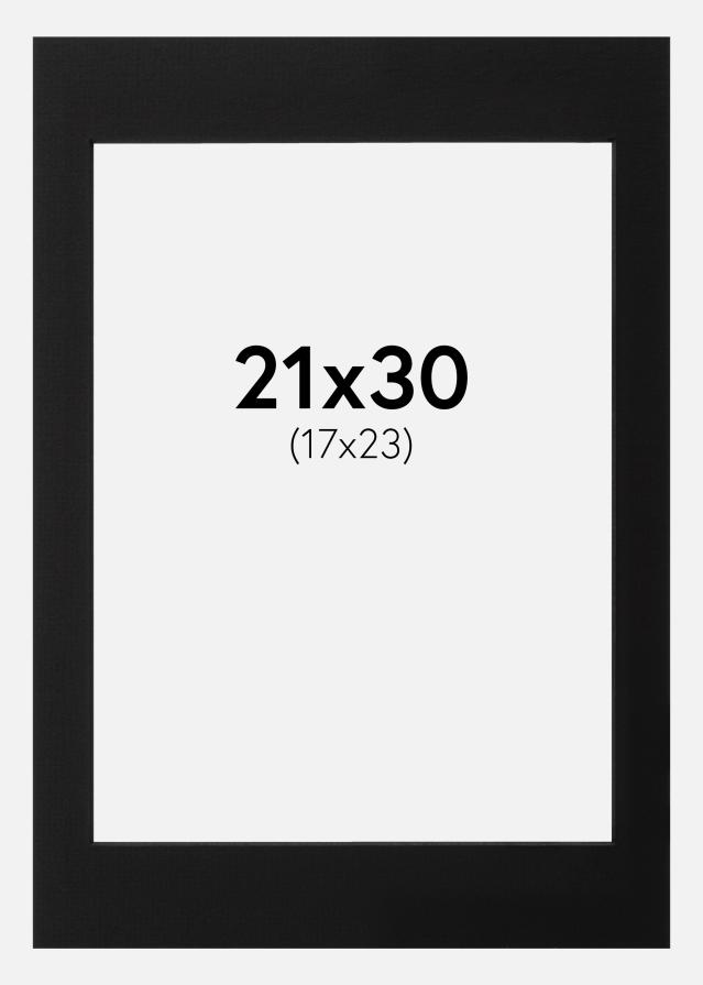 Passe-partout Nero (Bordo interno nero) 21x30 cm (17x23)