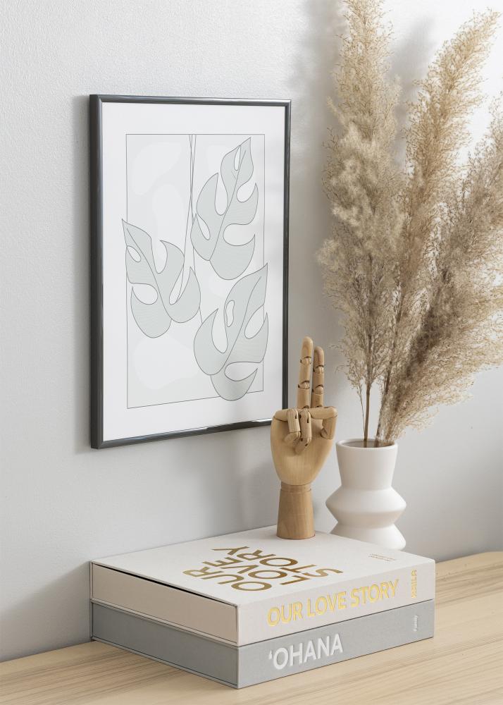 Cornice New Lifestyle Grigio scuro 30x40 cm - Passe-partout Nero 18x27 cm