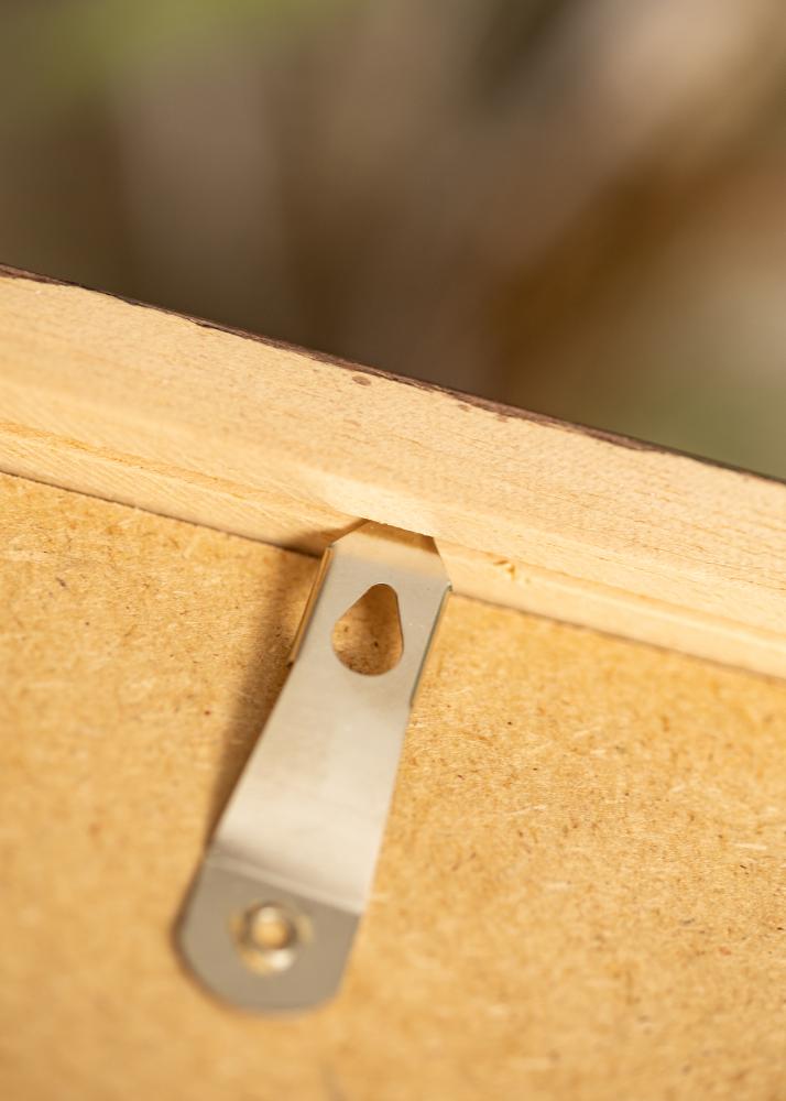 Cornice Hermes Teak 60x90 cm - passe-partout Bianco 50x75 cm