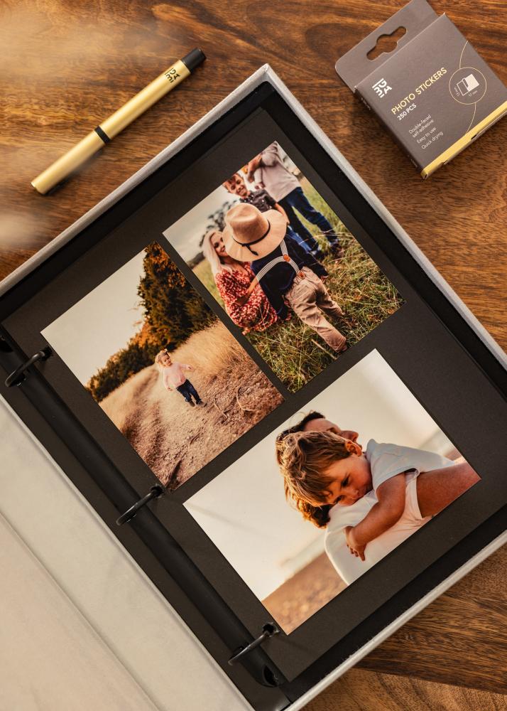 KAILA OUR LOVE Story Grey - Coffee Table Photo Album (60 Pagine nere)