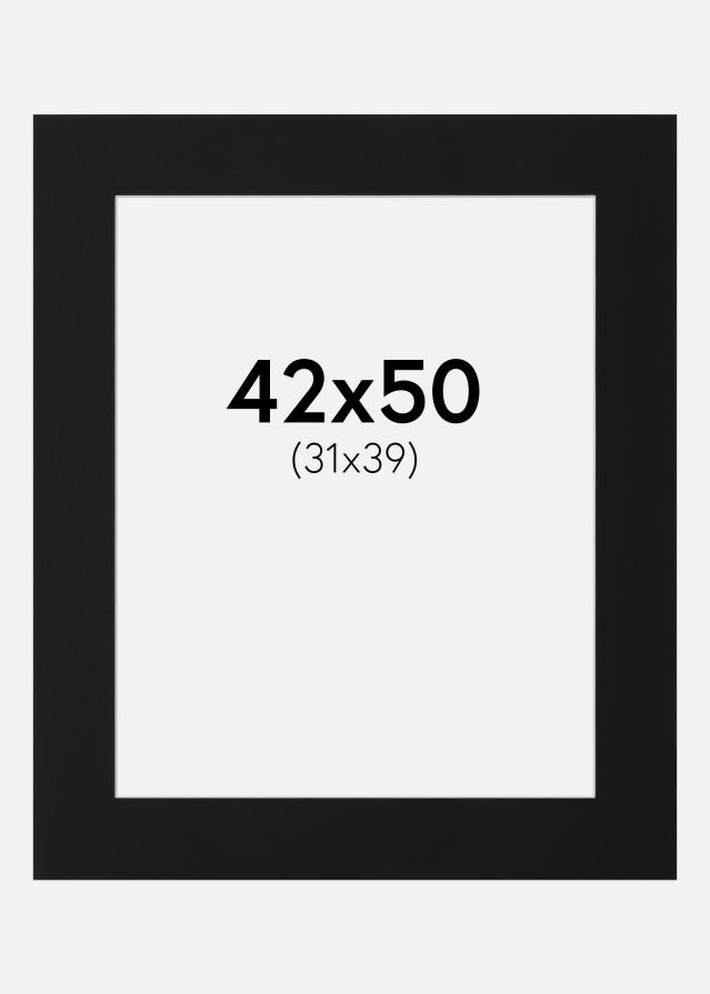 Passe-partout Nero Standard (Bordo interno bianco) 42x50 cm (31x39)