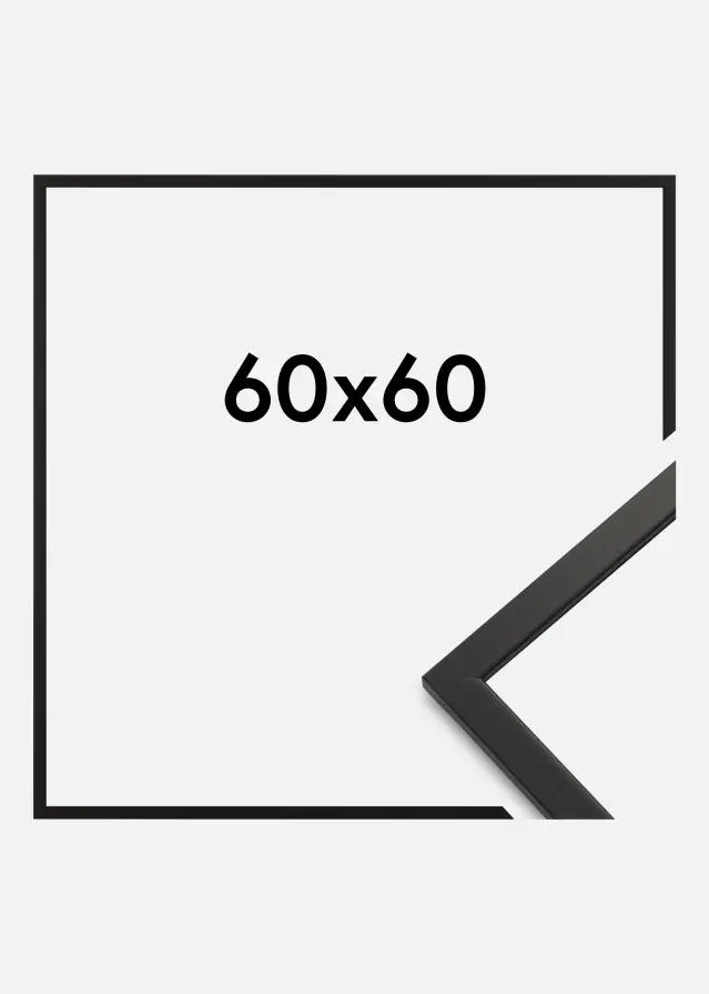 Cornice Edsbyn Vetro acrilico Nero 60x60 cm