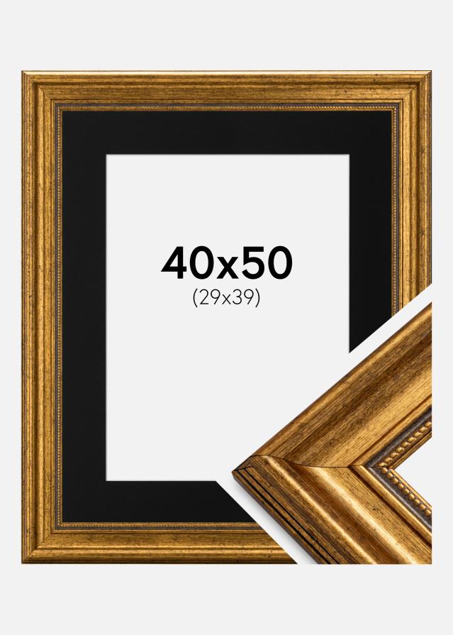 Cornice Rokoko Oro 40x50 cm - Passe-partout Nero 30x40 cm