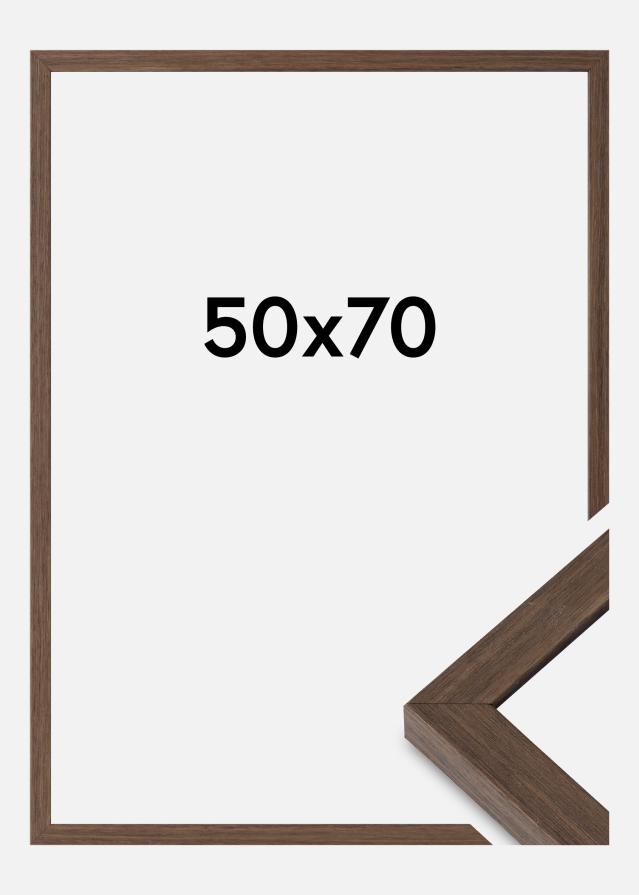 Cornice Hermes Vetro Acrilico Noce 50x70 cm