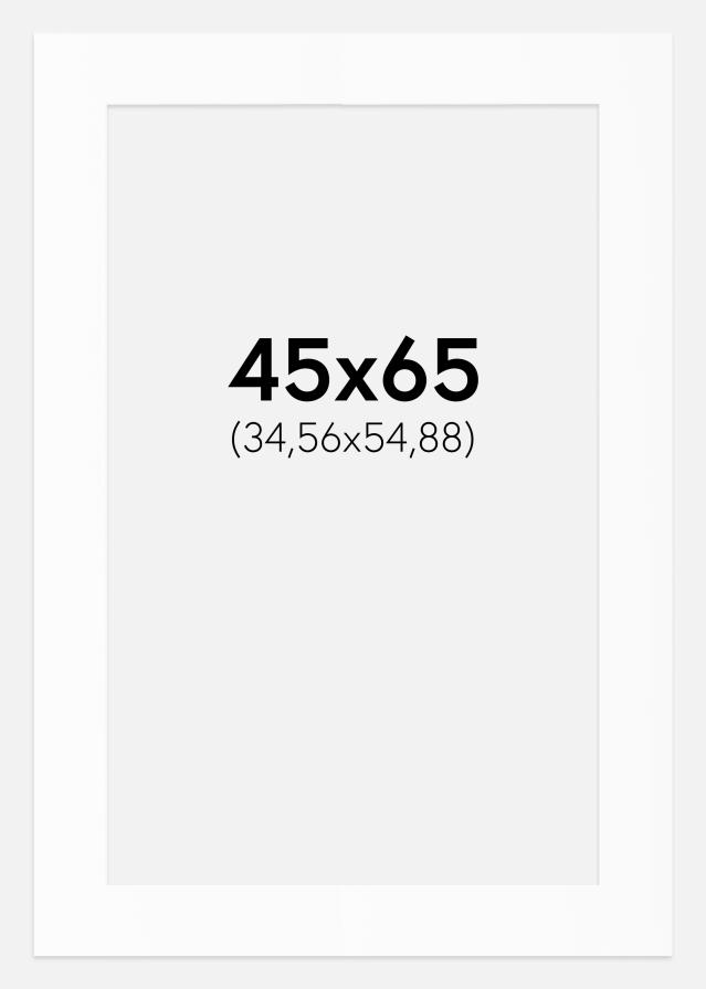 Passe-partout Bianco Standard (Bordo interno bianco) 45x65 cm (34,56x54,88)