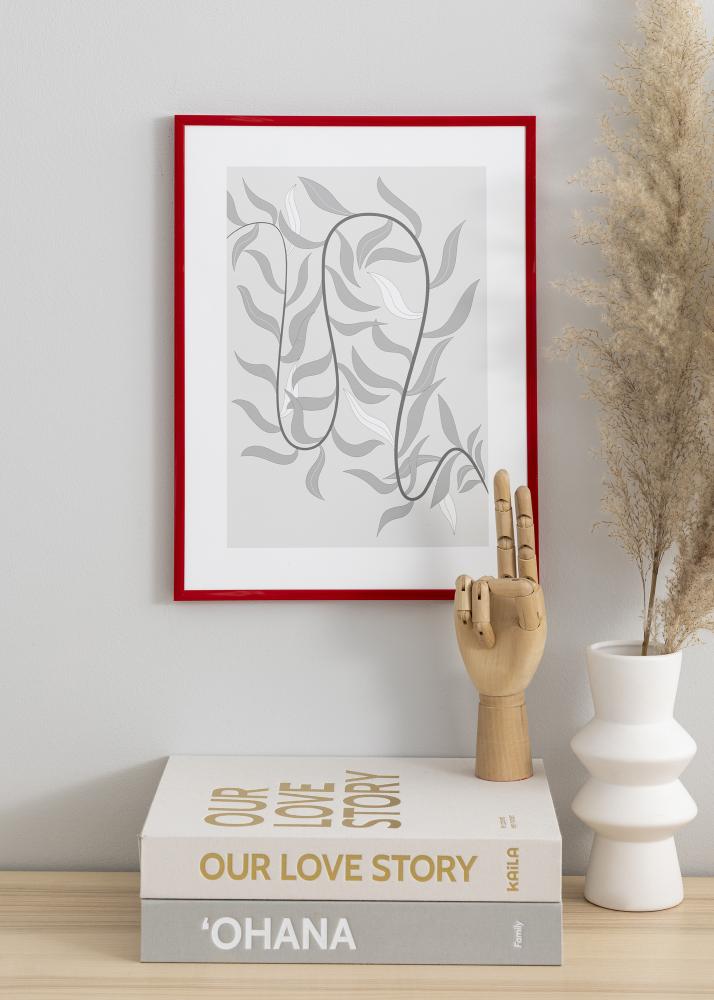 Cornice New Lifestyle Medium Red 50x70 cm - Passe-partout Bianco 16x24 inches