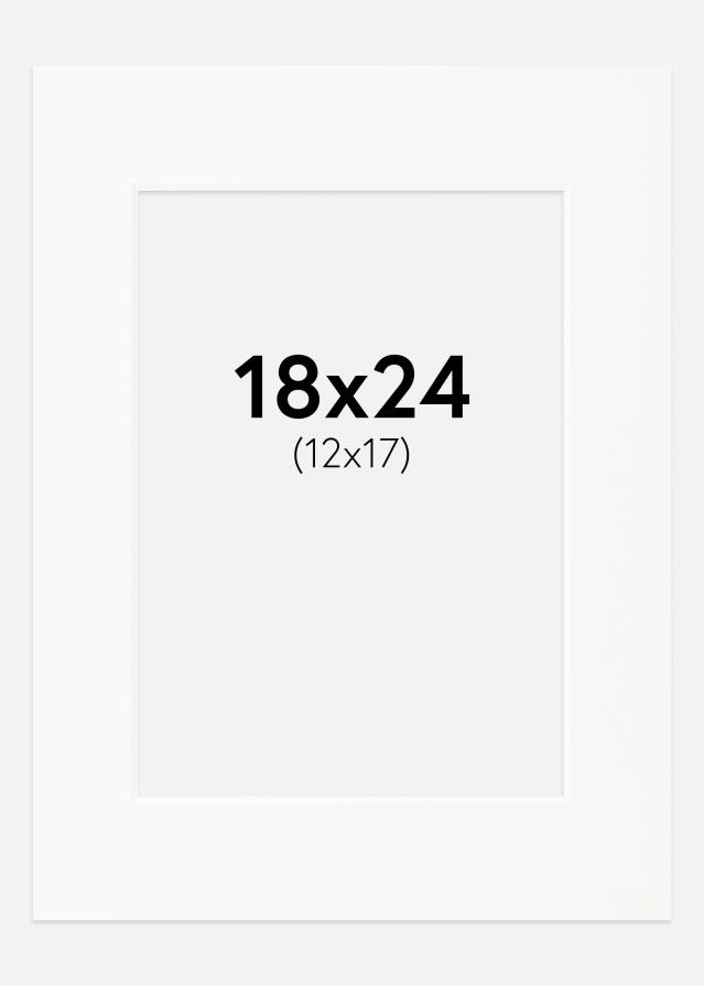 Passe-partout Offwhite (Bordo interno bianco) 18x24 cm (12x17)